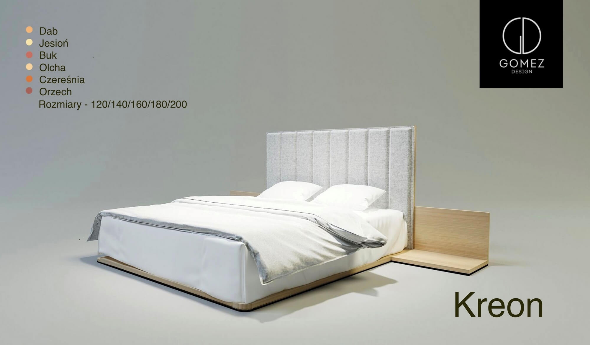 Łóżko drewniane Kreon