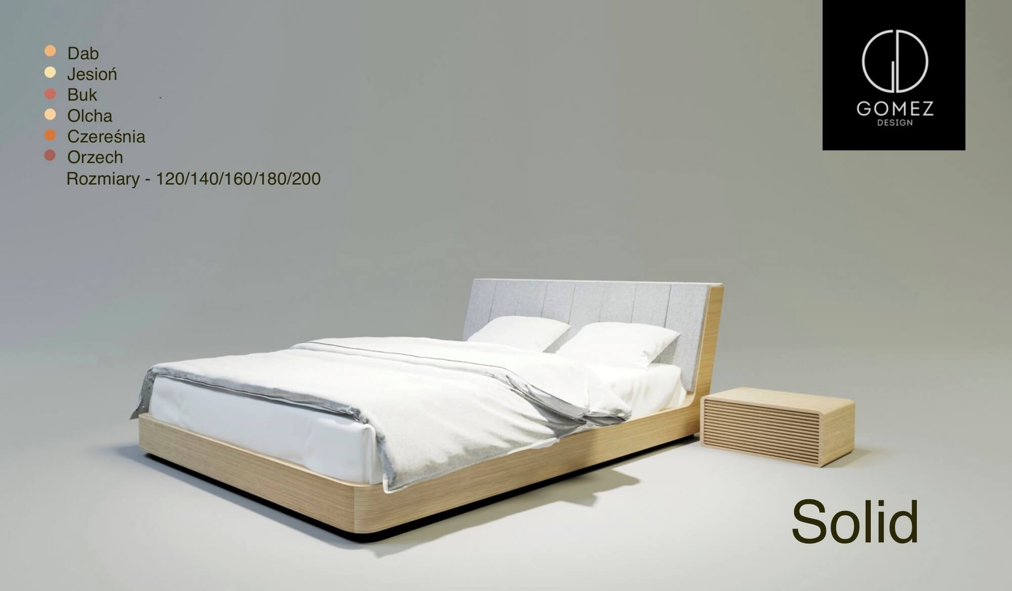Łóżko drewniane Solid