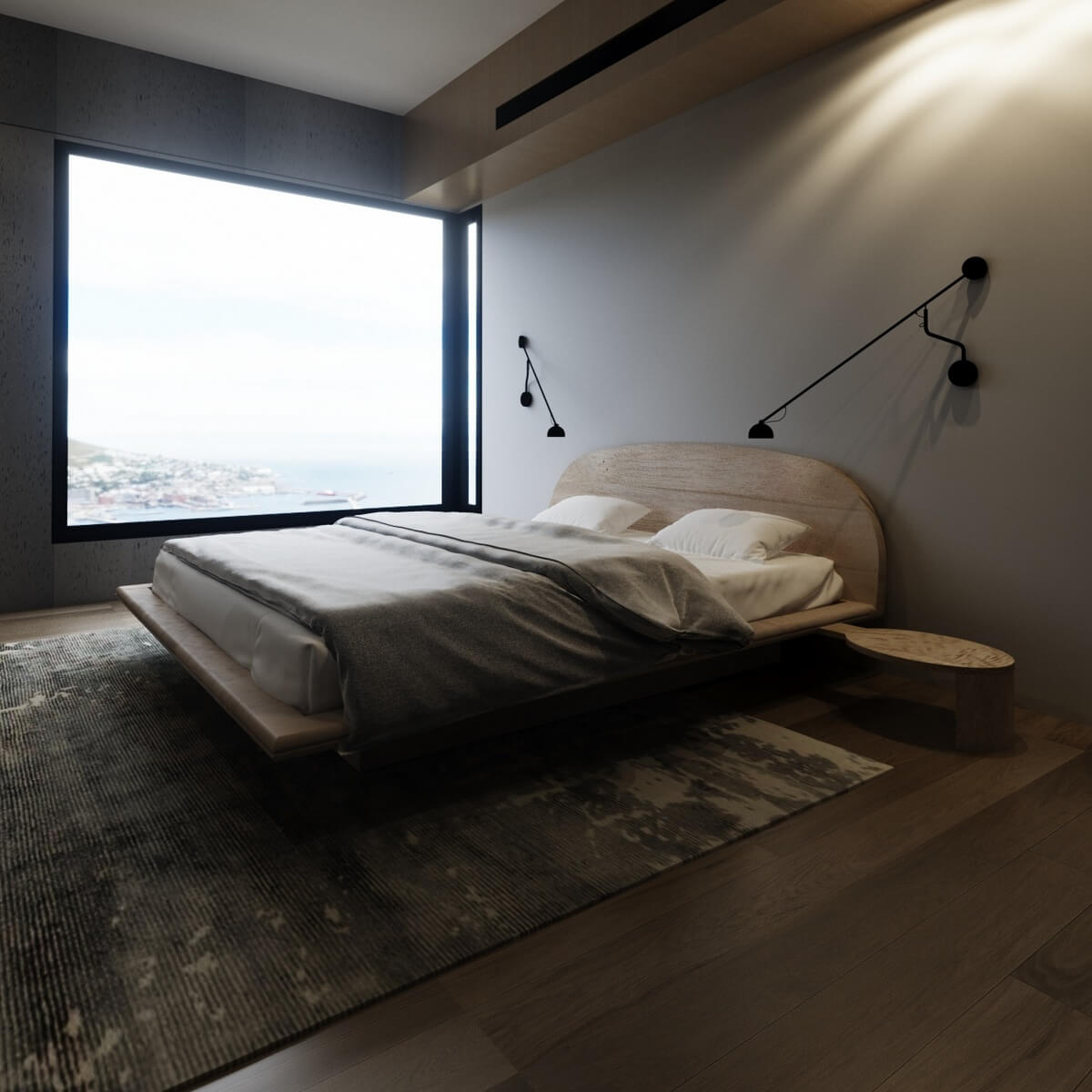 Łóżko drewniane Space